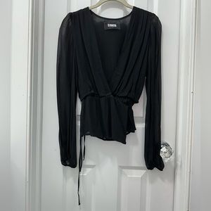 Reformation Deep V-Neck Blouse